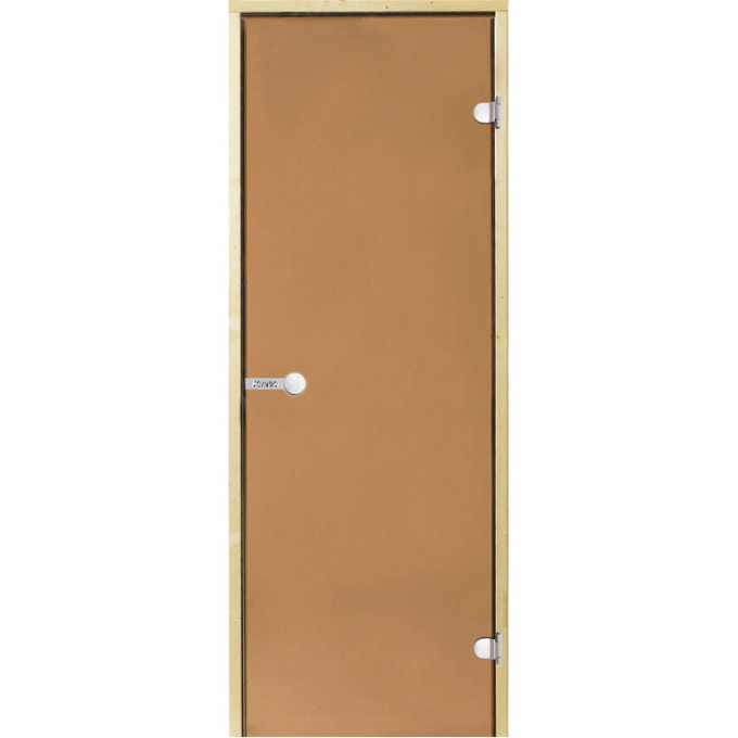 Дверь стеклянная HARVIA 8х21 коробка сосна, стекло бронза D82101M